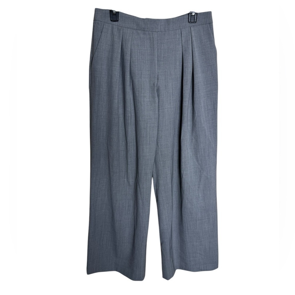 NWT Karen Millen Grey Marl Tailored Wide Leg Trousers size 12